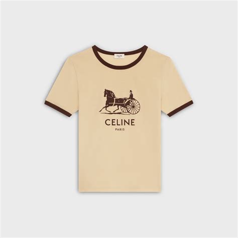 celine brown shirt|Celine t shirt for women.